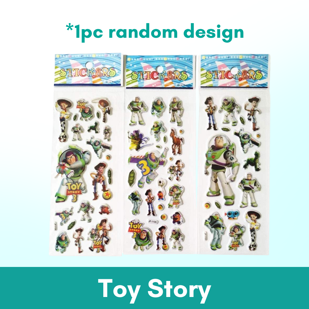 1pc 3D Cartoon Bubble Sticker for Kids (Stiker Kanak Kanak) - Boo & Bub