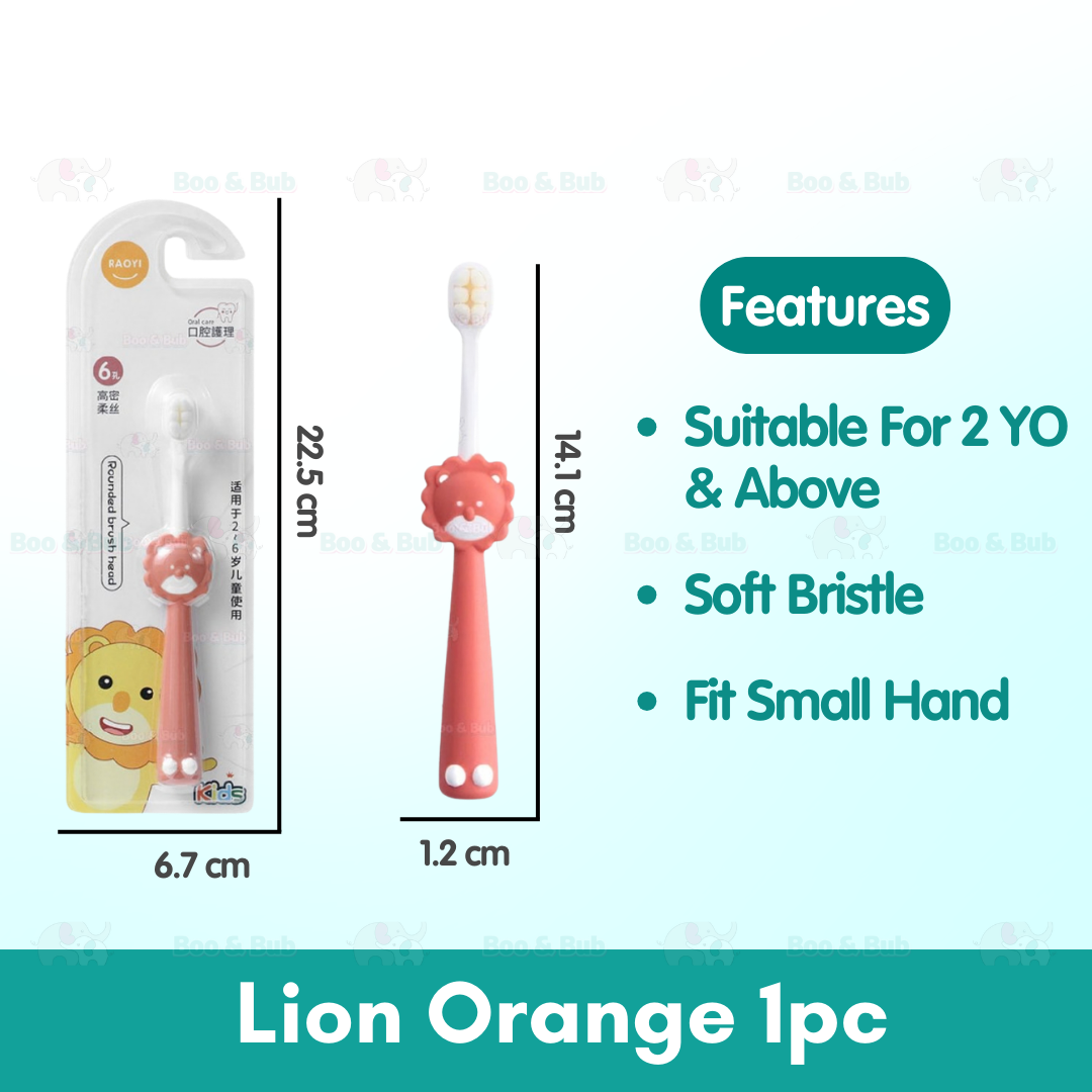 Cartoon Kid Toothbrush | Baby Cleaning Teether Dental Oral Hygiene Care Anti Slide Handle Tooth Brush - Boo & Bub