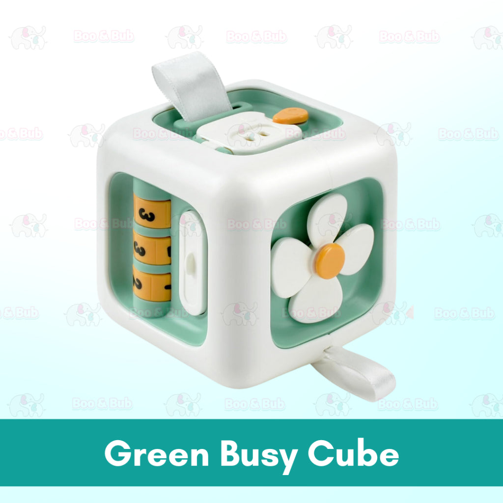 Boo&Bub 6-in-1 Montessori Toys Toddler Busy Cube Early Education Sensory Toys for Babies - Boo & Bub