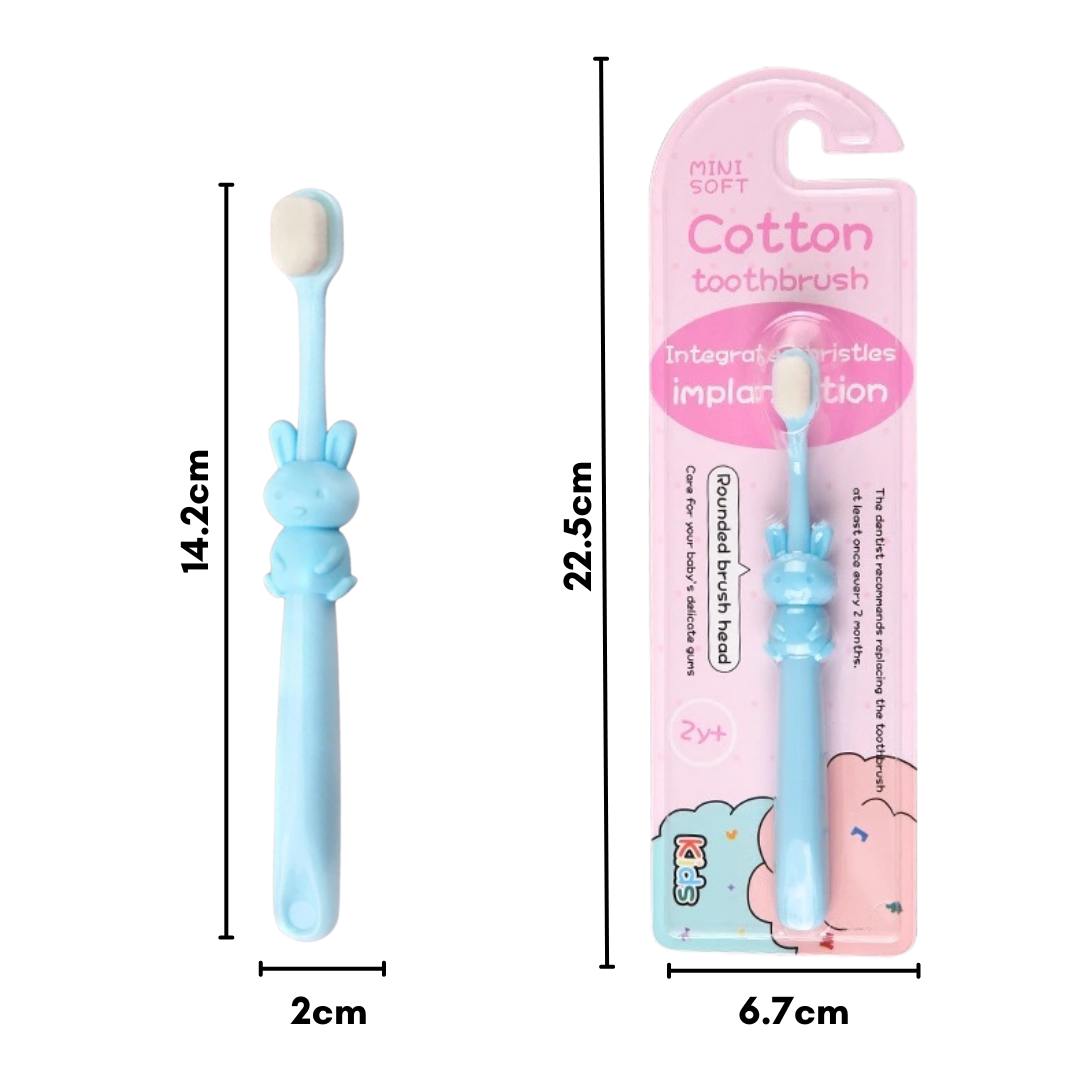 Cartoon Kid Toothbrush | Baby Cleaning Teether Dental Oral Hygiene Care Anti Slide Handle Tooth Brush - Boo & Bub