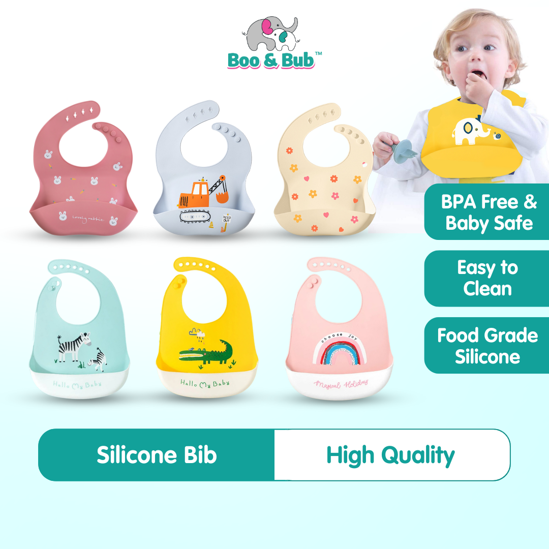 Cartoon Baby Waterproof Bib | Soft Bibs Baby Feeding Dinosaur Kids Girl Boy Adjustable Children Newborn - Boo & Bub