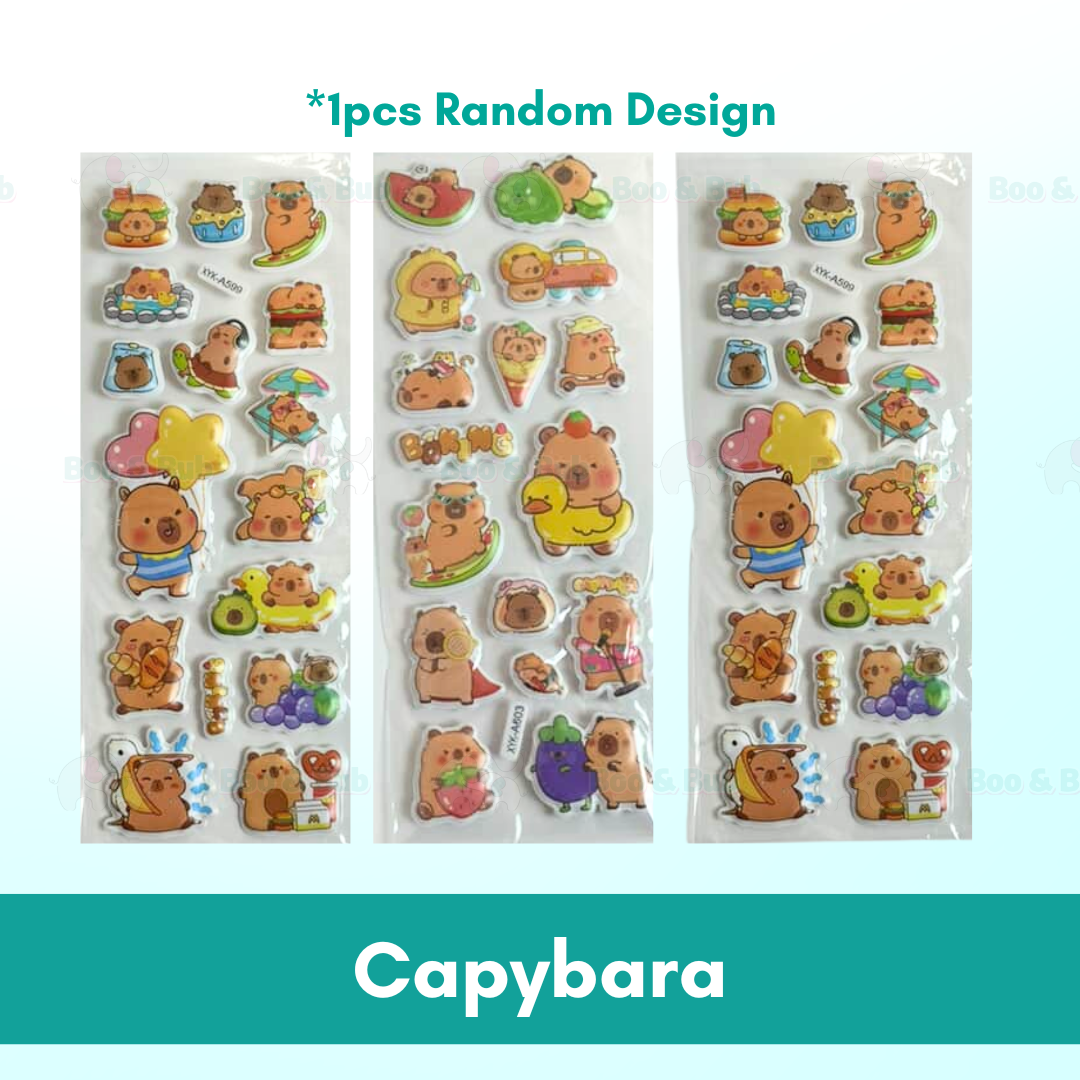 1pc 3D Cartoon Bubble Sticker for Kids (Stiker Kanak Kanak) - Boo & Bub