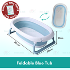 Baby Foldable Bath Tub | Non-Slip Thermometer Bathtub Baby Swim Tubs Bath Body Wash Portable Safe Kid - Boo & Bub