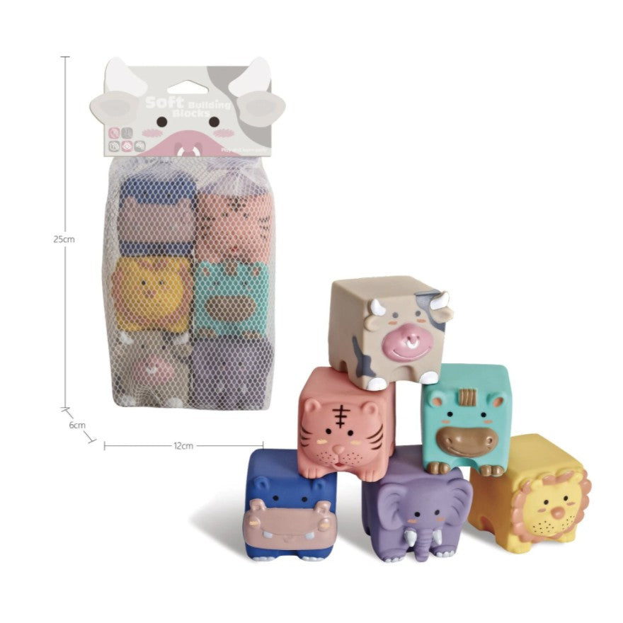 6pcs Sensory Touch Rubber Toy - Boo & Bub