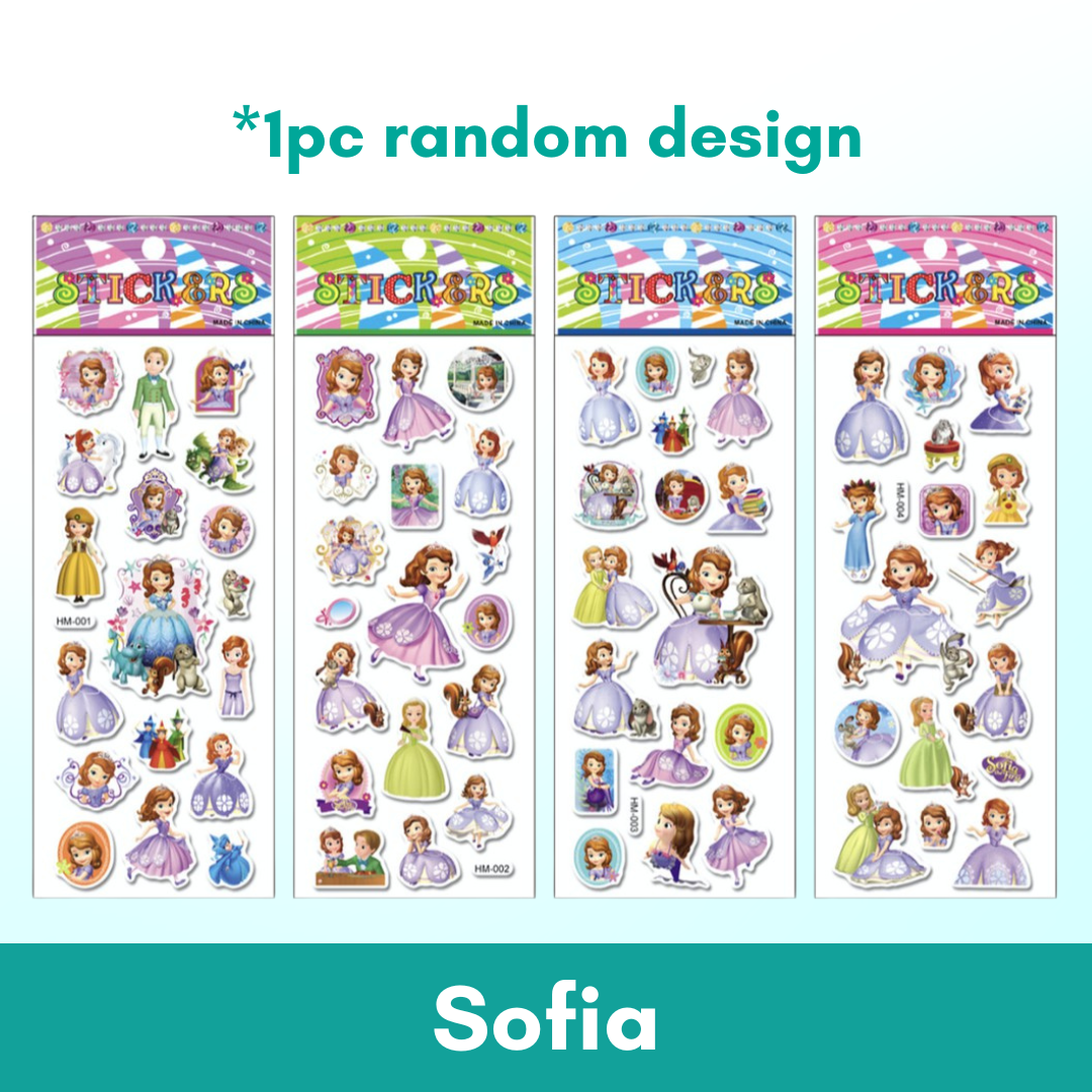 1pc 3D Cartoon Bubble Sticker for Kids (Stiker Kanak Kanak) - Boo & Bub