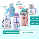 Kids Water Bottle BPA FREE 480ml with Drinking Straw Water Tumbler |  Leakproof Water Bottles Outdoor School - Boo & Bub