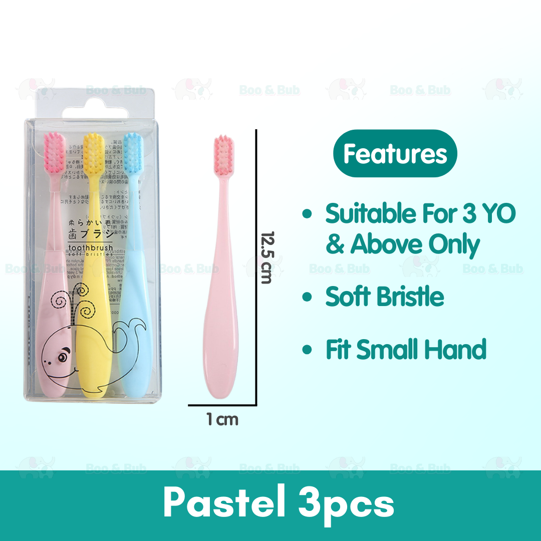 Cartoon Kid Toothbrush | Baby Cleaning Teether Dental Oral Hygiene Care Anti Slide Handle Tooth Brush - Boo & Bub