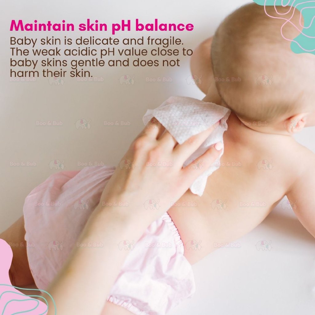 Boo&Bub 3x80pcs Baby Hand Mouth Wipes / Wet Tissue | Alcohol-free, paraben-free, fragrance-free wipe - Boo & Bub