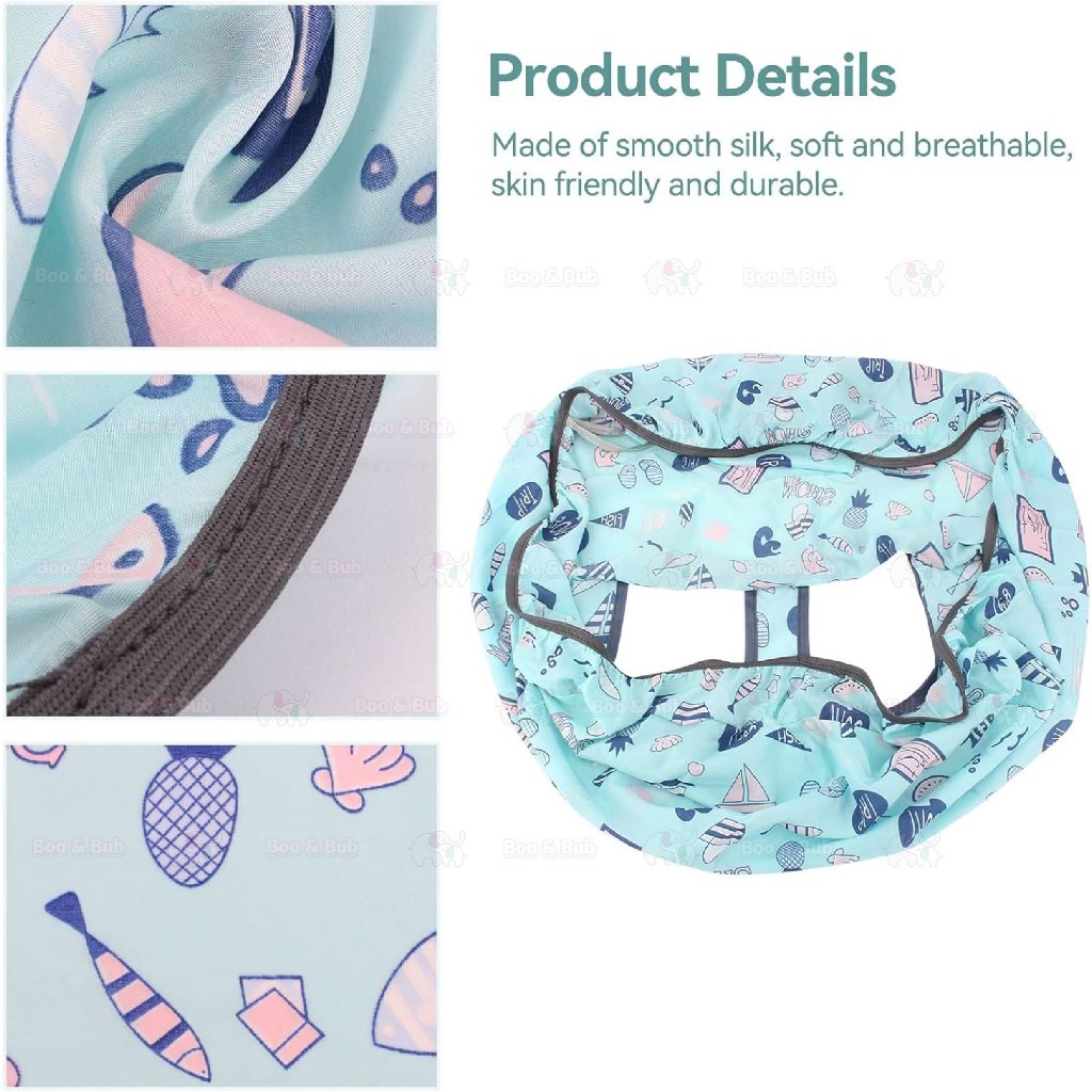 Boo&Bub High Chair Cover | Washable Shopping Cart Cover | Trolley Cover Baby HighChair - Boo & Bub
