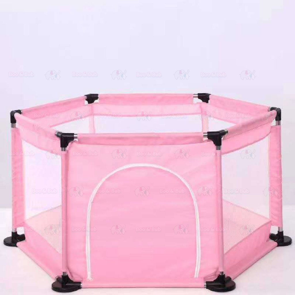 Boo&Bub Foldable Hexagon Playpen Playground Kids Indoor Baby Play Fence Kids Safety Play Yard Pagar Kanak Mainan Playpen - Boo & Bub