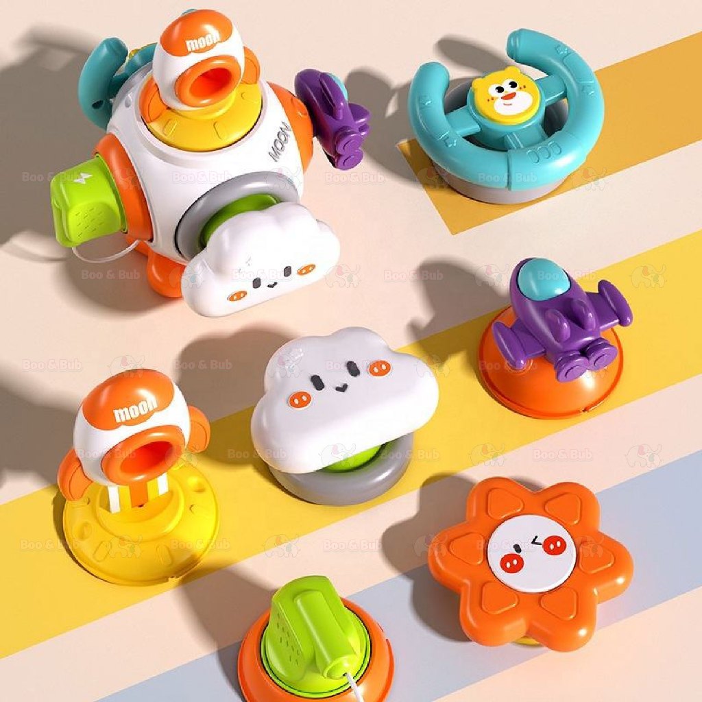 Boo&Bub 6-in-1 Montessori Toys Toddler Busy Cube Early Education Sensory Toys for Babies - Boo & Bub