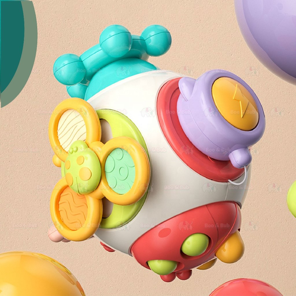 Boo&Bub 6-in-1 Montessori Toys Toddler Busy Cube Early Education Sensory Toys for Babies - Boo & Bub