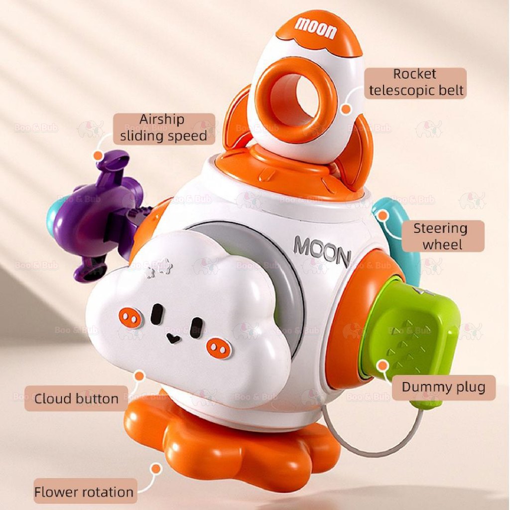 Boo&Bub 6-in-1 Montessori Toys Toddler Busy Cube Early Education Sensory Toys for Babies - Boo & Bub