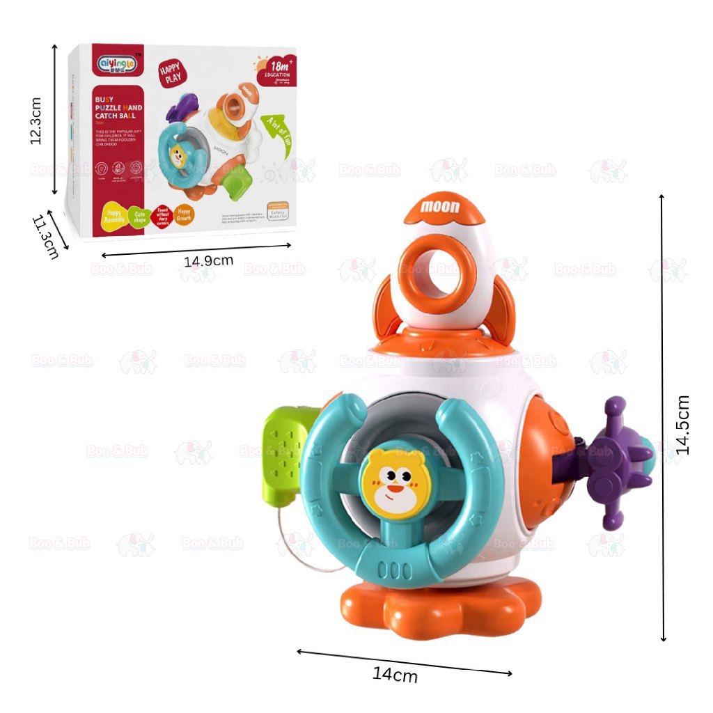 Boo&Bub 6-in-1 Montessori Toys Toddler Busy Cube Early Education Sensory Toys for Babies - Boo & Bub