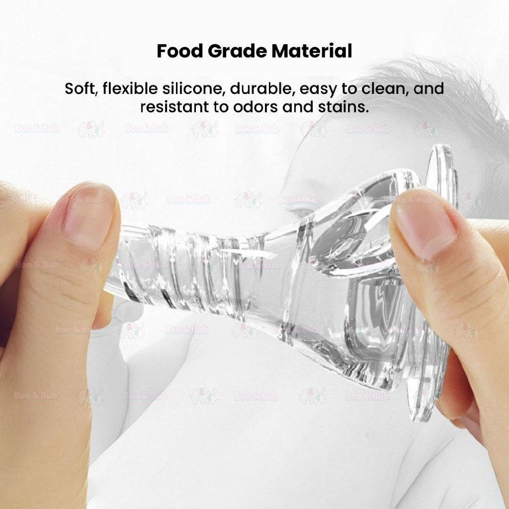 Boo&Bub Peristaltic Teat Silicone Gel Wide Mouth Thick Baby Infant Kids Teether Care Milk Feeding Bottle Pacifier Teat - Boo & Bub