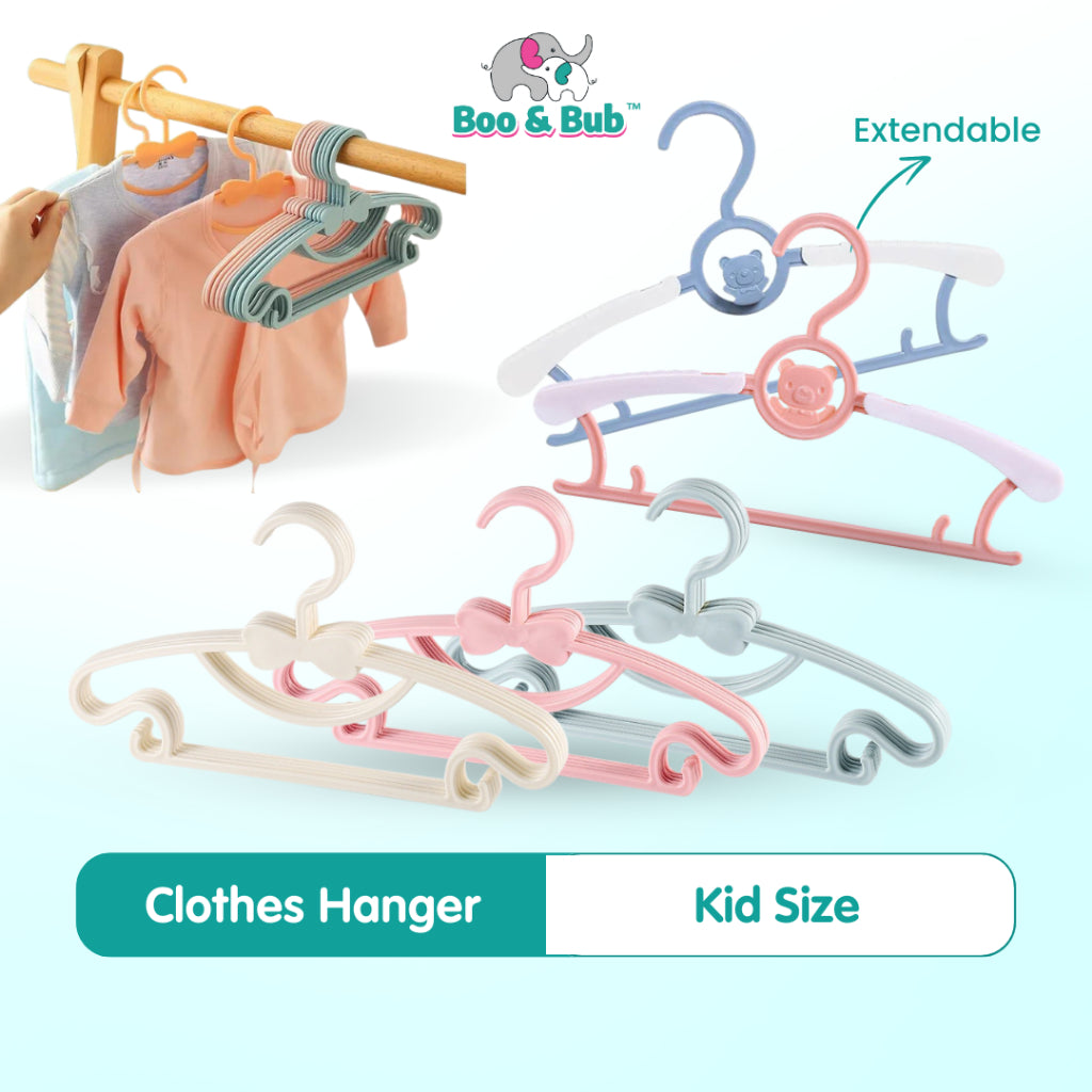 Boo&Bub 1Pc Kids baby Clothes Hanger | Racks Adjustable Plastic Display Hanger | Sangkut hanger baju budak baby - Boo & Bub