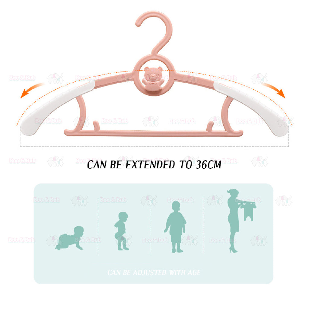Boo&Bub 1Pc Kids baby Clothes Hanger | Racks Adjustable Plastic Display Hanger | Sangkut hanger baju budak baby - Boo & Bub