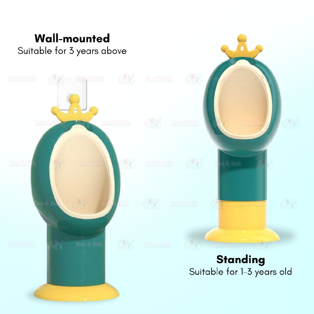 Boo&Bub Potty Training Urinal Cute Wall Mounted Standing Urine Trainer for Kids - Boo & Bub