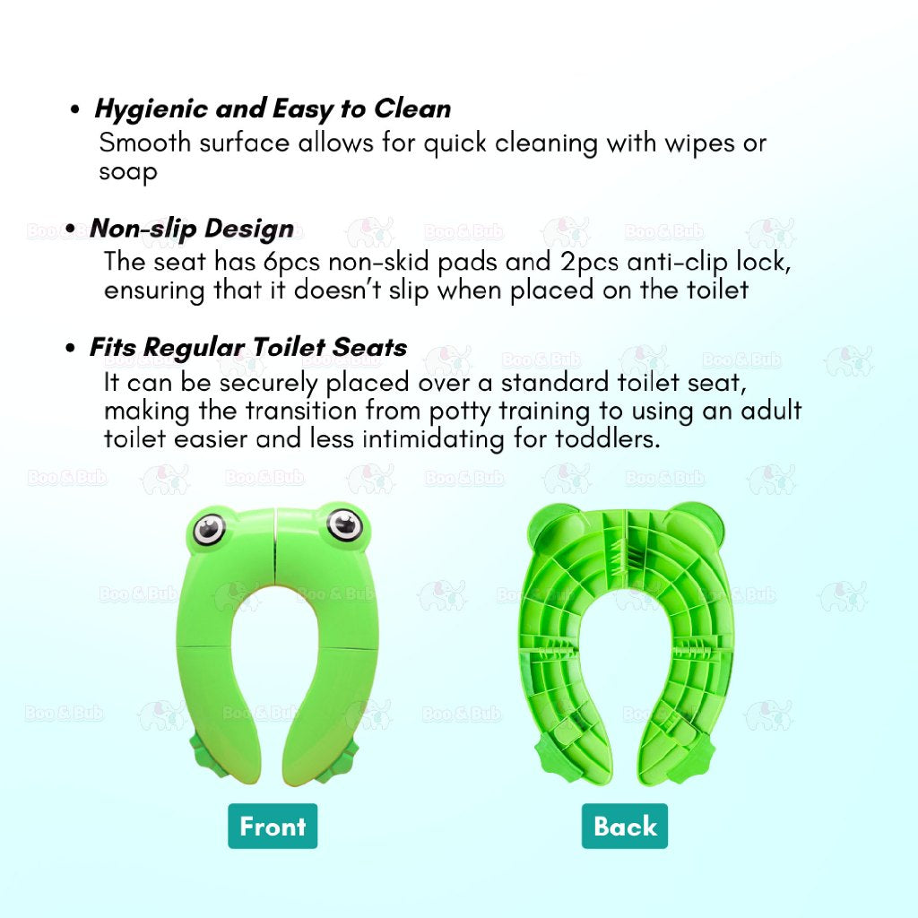 Boo&Bub Foldable Baby Toilet Seat Cover Kids Portable Cute Cartoon Potty Training Toilet Cushion - Boo & Bub