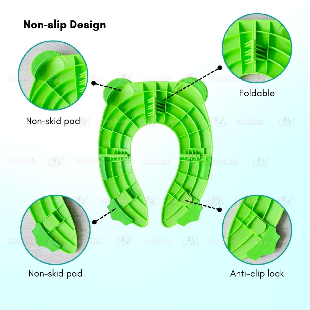 Boo&Bub Foldable Baby Toilet Seat Cover Kids Portable Cute Cartoon Potty Training Toilet Cushion - Boo & Bub