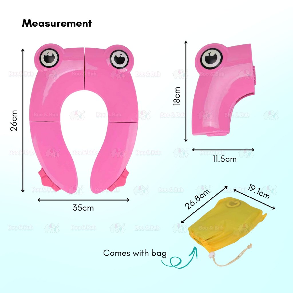 Boo&Bub Foldable Baby Toilet Seat Cover Kids Portable Cute Cartoon Potty Training Toilet Cushion - Boo & Bub