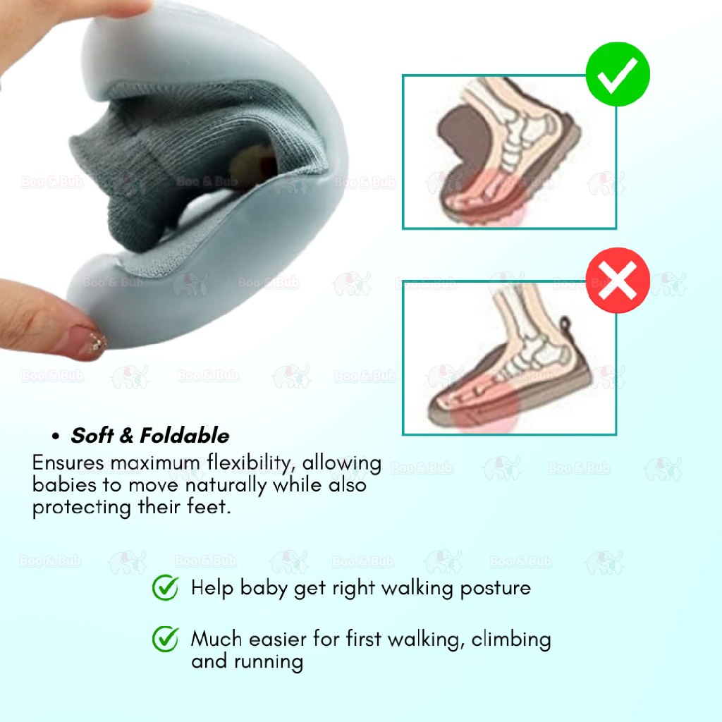Boo&Bub Toddler Shoes Baby Shoe Socks First Walker Shoes Soft Sole Non-Slip Floor Shoes Knitted Shoes Prewalker Knitted - Boo & Bub