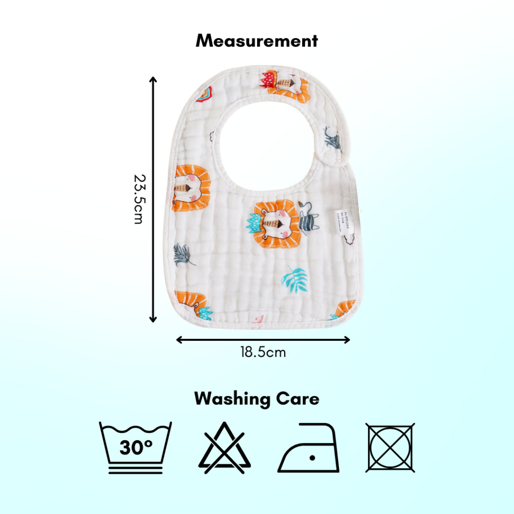 Boo&Bub 8-layer U-shaped Waterproof Saliva Towel Waterproof Bib Baby Cotton Saliva Towel - Boo & Bub