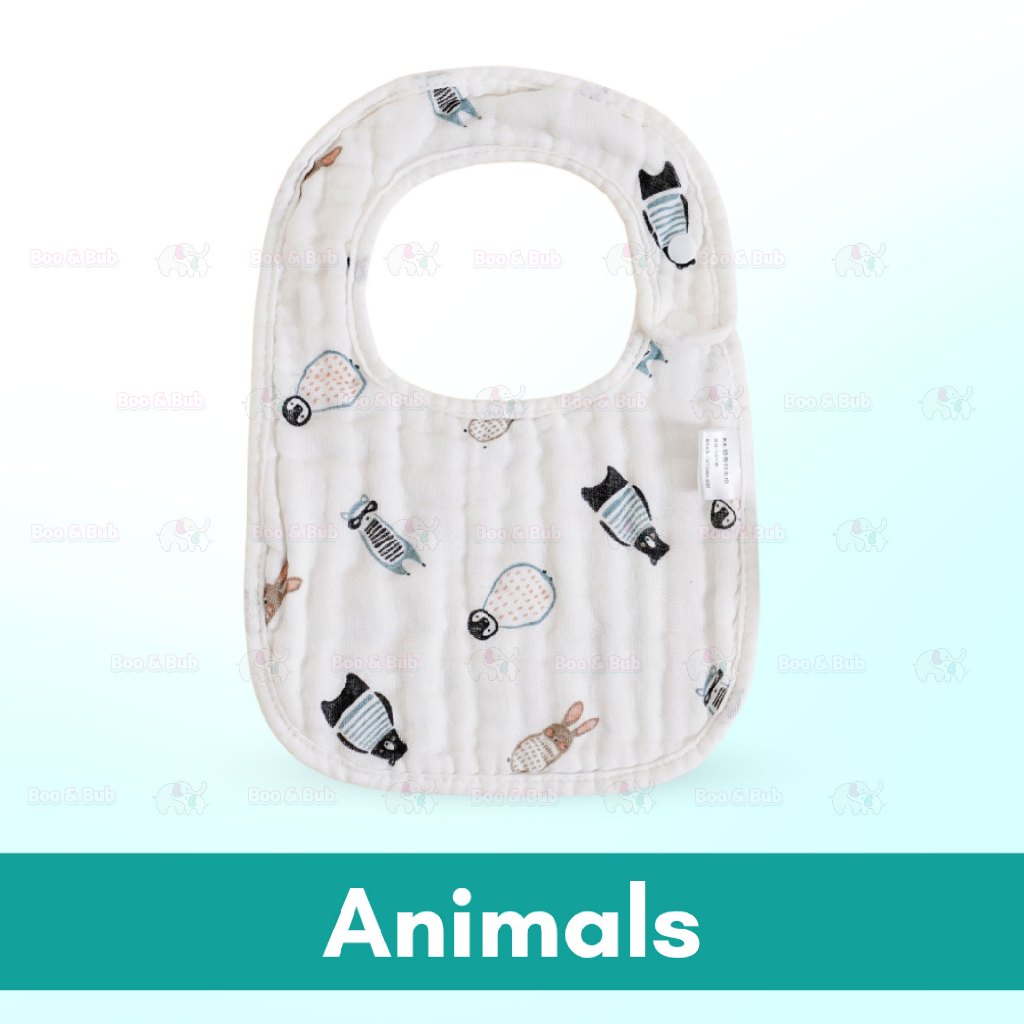 Boo&Bub 8-layer U-shaped Waterproof Saliva Towel Waterproof Bib Baby Cotton Saliva Towel - Boo & Bub