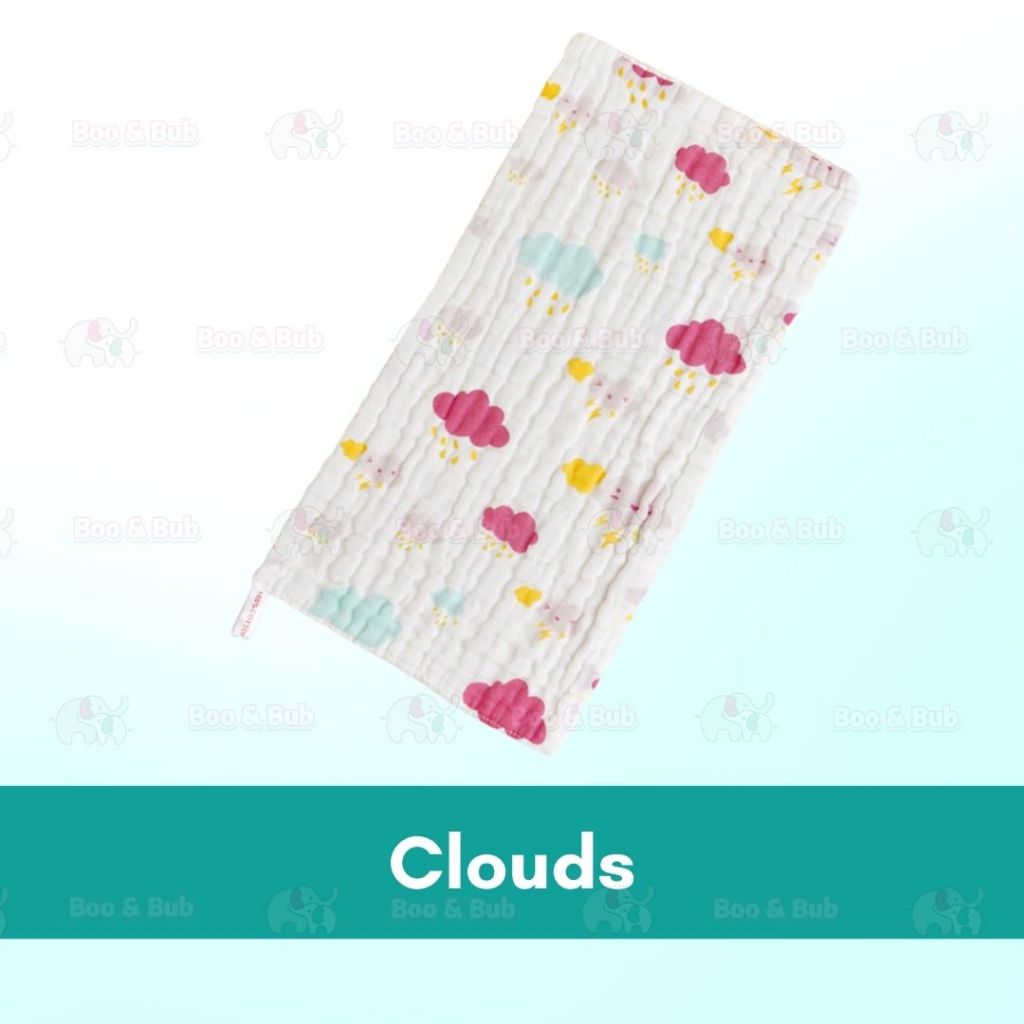 Boo and Bub Baby Burp Towel Cantik Baby Berkualiti High Absorbent High Density 50cmx25cm 6 Layer Sapu Tangan Bayi - Boo & Bub