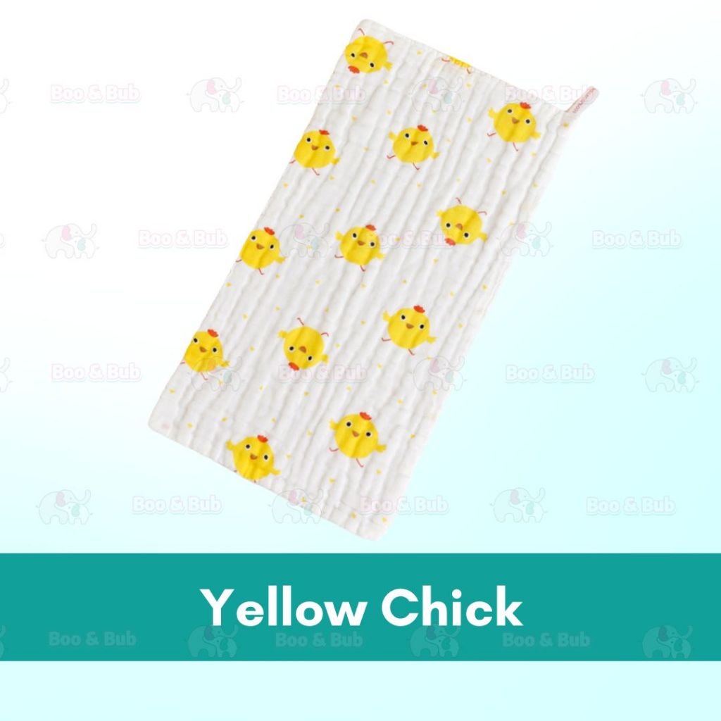 Boo and Bub Baby Burp Towel Cantik Baby Berkualiti High Absorbent High Density 50cmx25cm 6 Layer Sapu Tangan Bayi - Boo & Bub