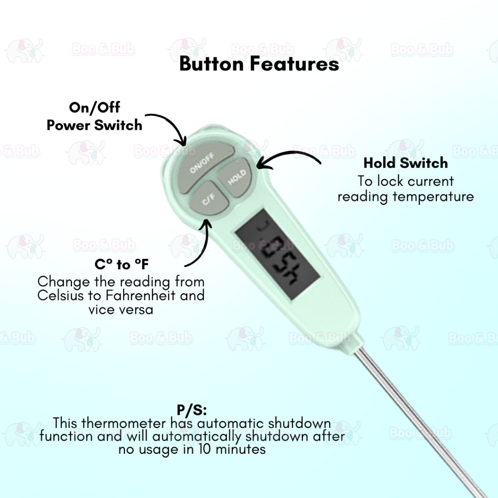 Boo and Bub ReadyStock MISUTA Milk Thermometer Digital Kitchen Thermometer For Milk Meat Cooking Food Electronic Kitchen - Boo & Bub