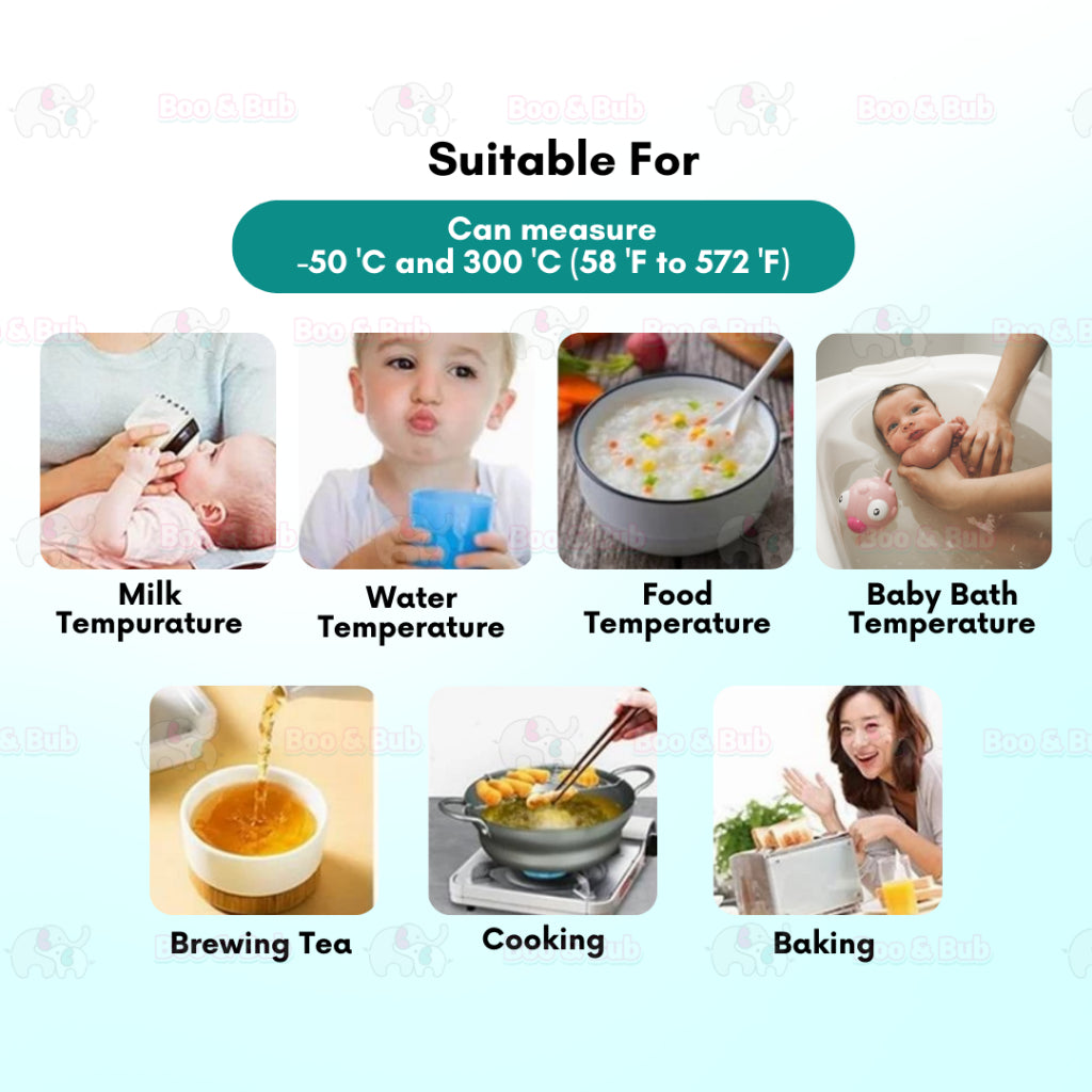 Boo and Bub ReadyStock MISUTA Milk Thermometer Digital Kitchen Thermometer For Milk Meat Cooking Food Electronic Kitchen - Boo & Bub