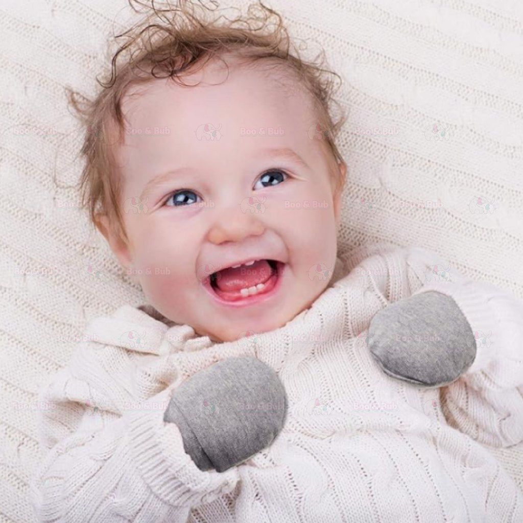 Boo&Bub Newborn Baby Mittens Infant Toddler Gloves No Scratch Mittens Unisex Cotton Gloves for 0-6 Months Baby Boys Girl - Boo & Bub