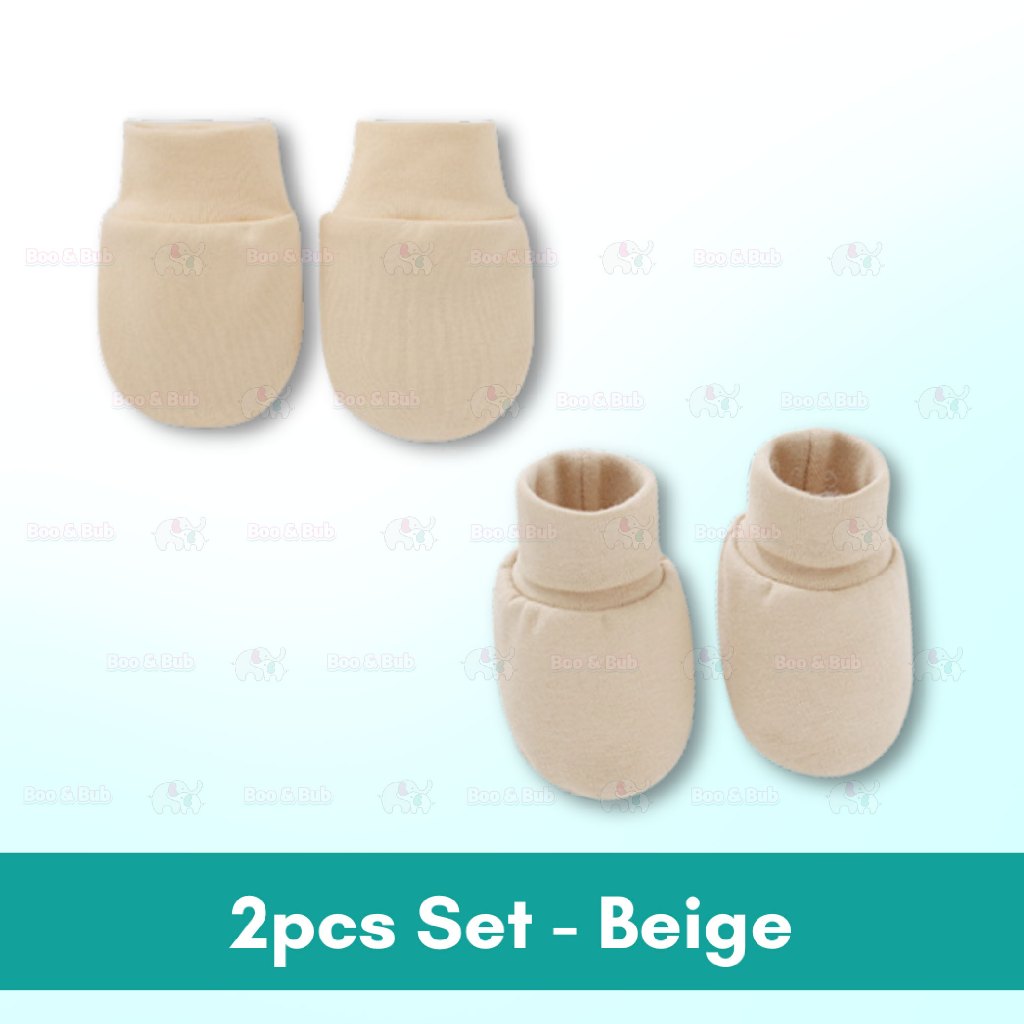 Boo&Bub Newborn Baby Mittens Infant Toddler Gloves No Scratch Mittens Unisex Cotton Gloves for 0-6 Months Baby Boys Girl - Boo & Bub