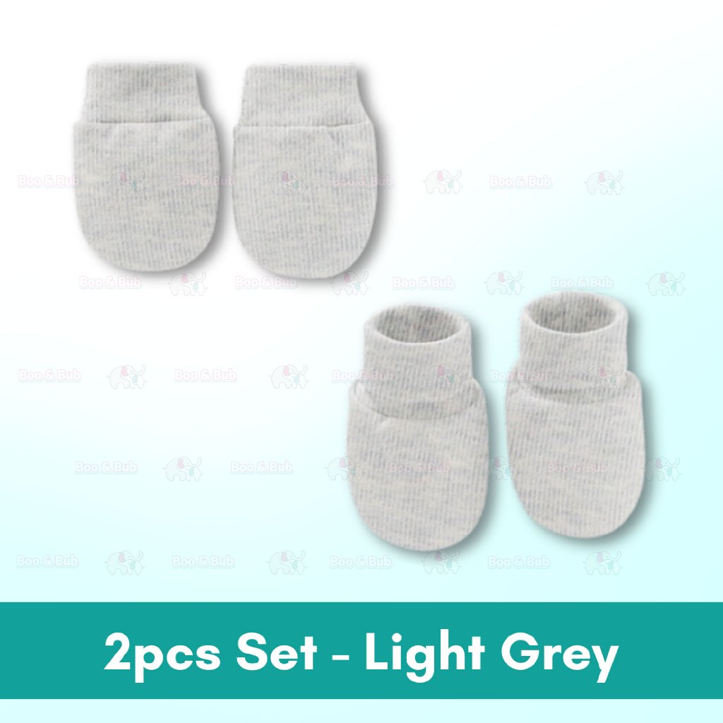 Boo&Bub Newborn Baby Mittens Infant Toddler Gloves No Scratch Mittens Unisex Cotton Gloves for 0-6 Months Baby Boys Girl - Boo & Bub