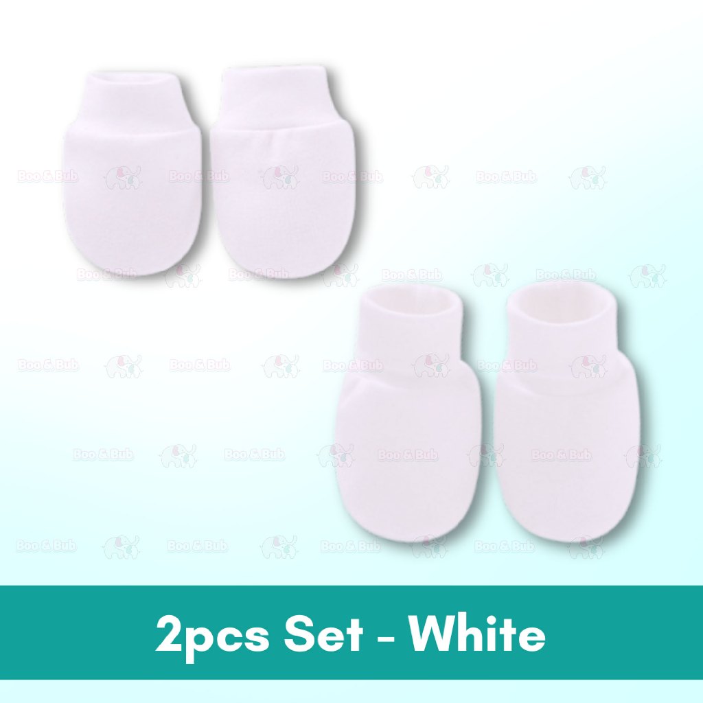 Boo&Bub Newborn Baby Mittens Infant Toddler Gloves No Scratch Mittens Unisex Cotton Gloves for 0-6 Months Baby Boys Girl - Boo & Bub