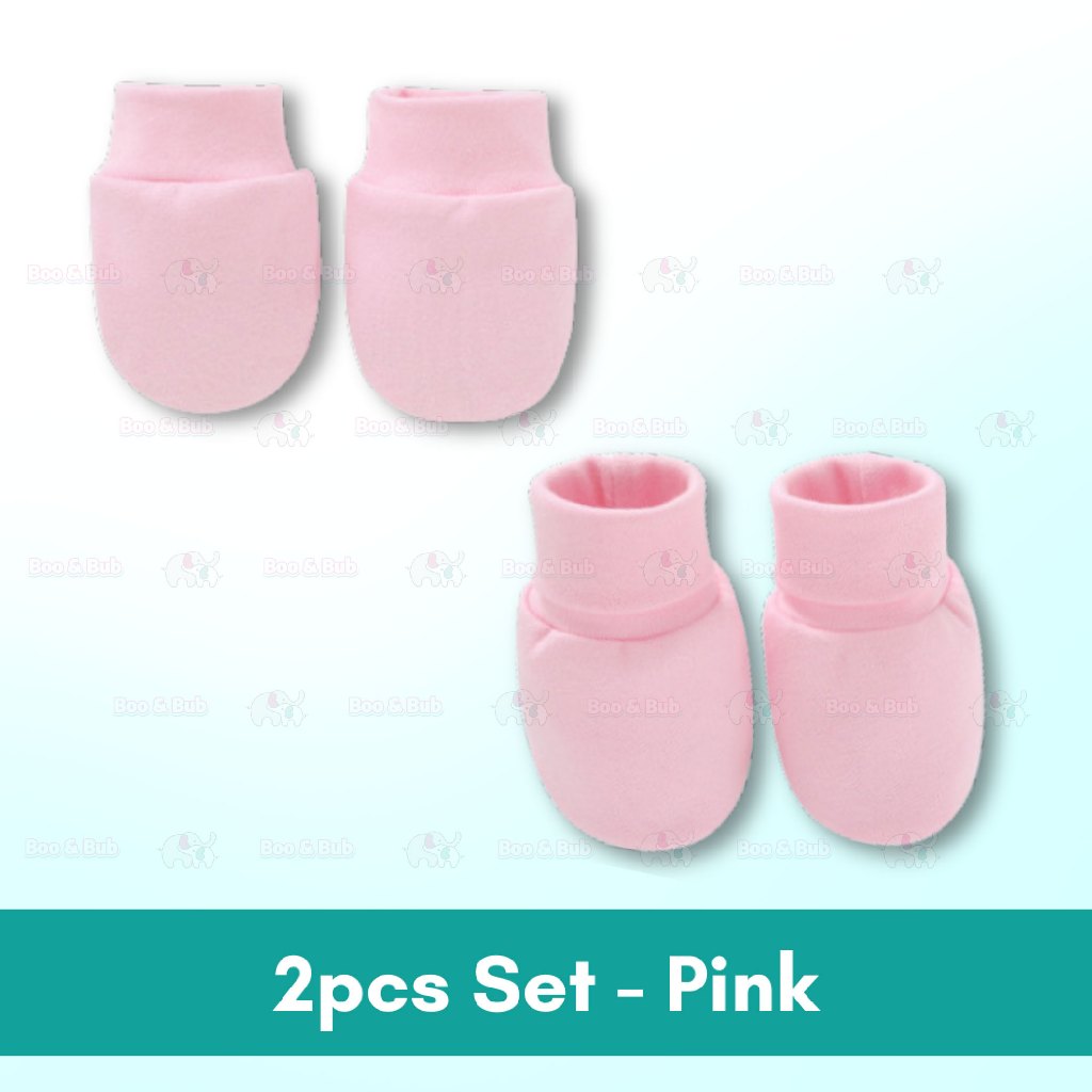 Boo&Bub Newborn Baby Mittens Infant Toddler Gloves No Scratch Mittens Unisex Cotton Gloves for 0-6 Months Baby Boys Girl - Boo & Bub