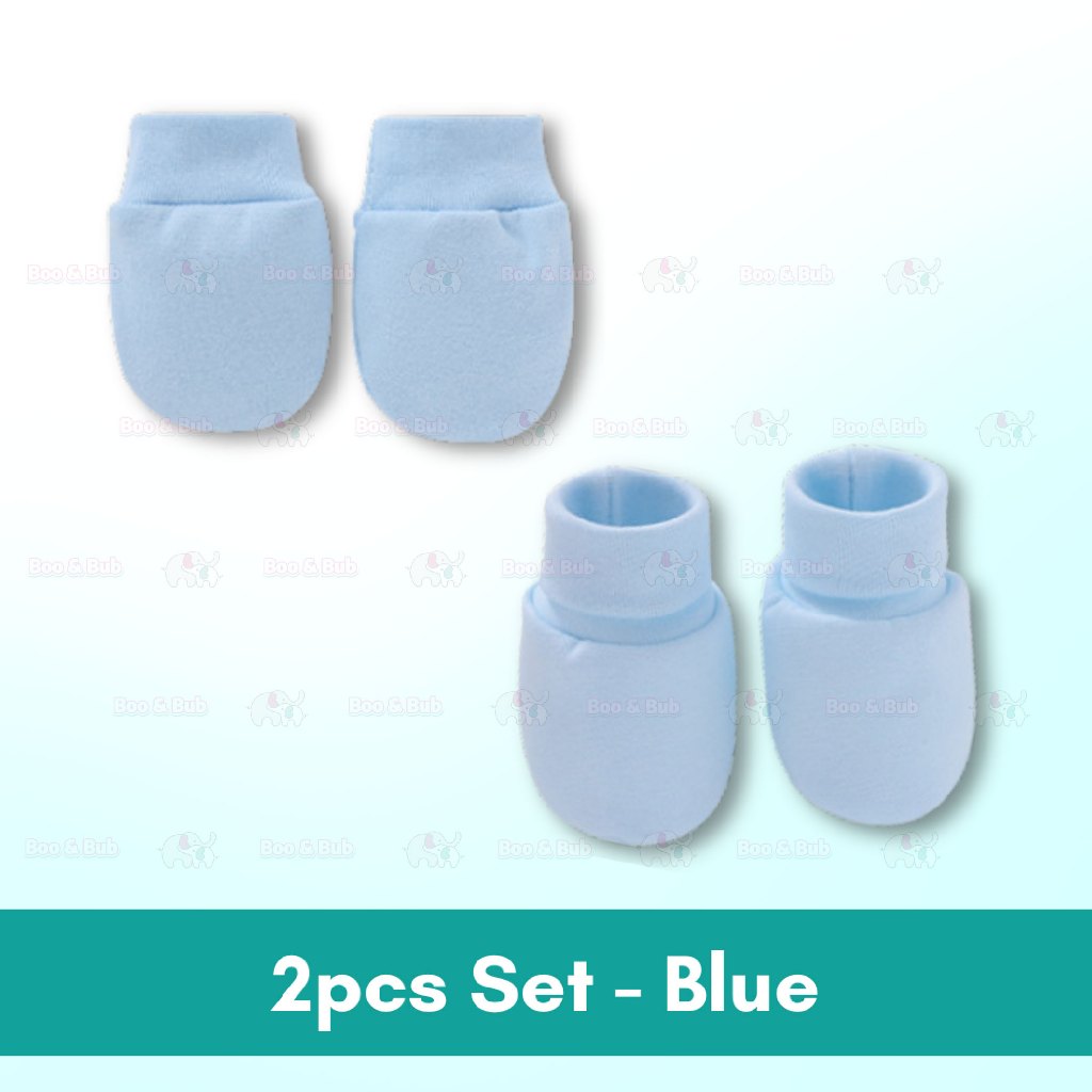 Boo&Bub Newborn Baby Mittens Infant Toddler Gloves No Scratch Mittens Unisex Cotton Gloves for 0-6 Months Baby Boys Girl - Boo & Bub