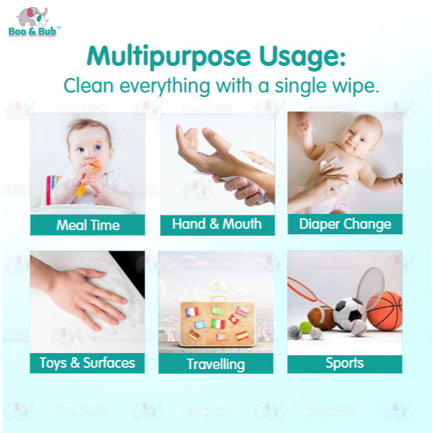 Boo&Bub 20pcs Premium Honey Comb Non alcohol BABY WIPES Baby wet wipe tisu basah baby tissue basah wet tisu baby ε©΄εΏζΉΏηΊΈε·Ύ - Boo & Bub