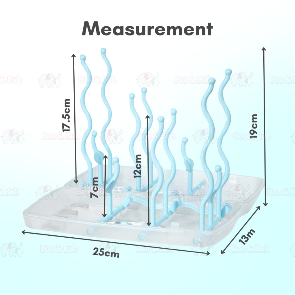 Boo&Bub Foldable Baby Bottle Drying Rack Bottle Stand Pacifier Feeding Bottle Storage Rak Botol Susu Bayi - Boo & Bub