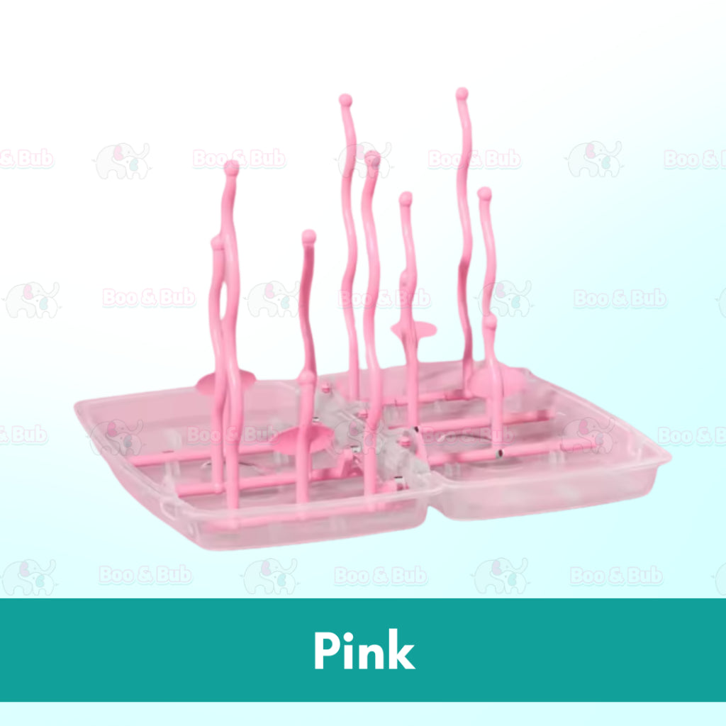 Boo&Bub Foldable Baby Bottle Drying Rack Bottle Stand Pacifier Feeding Bottle Storage Rak Botol Susu Bayi - Boo & Bub