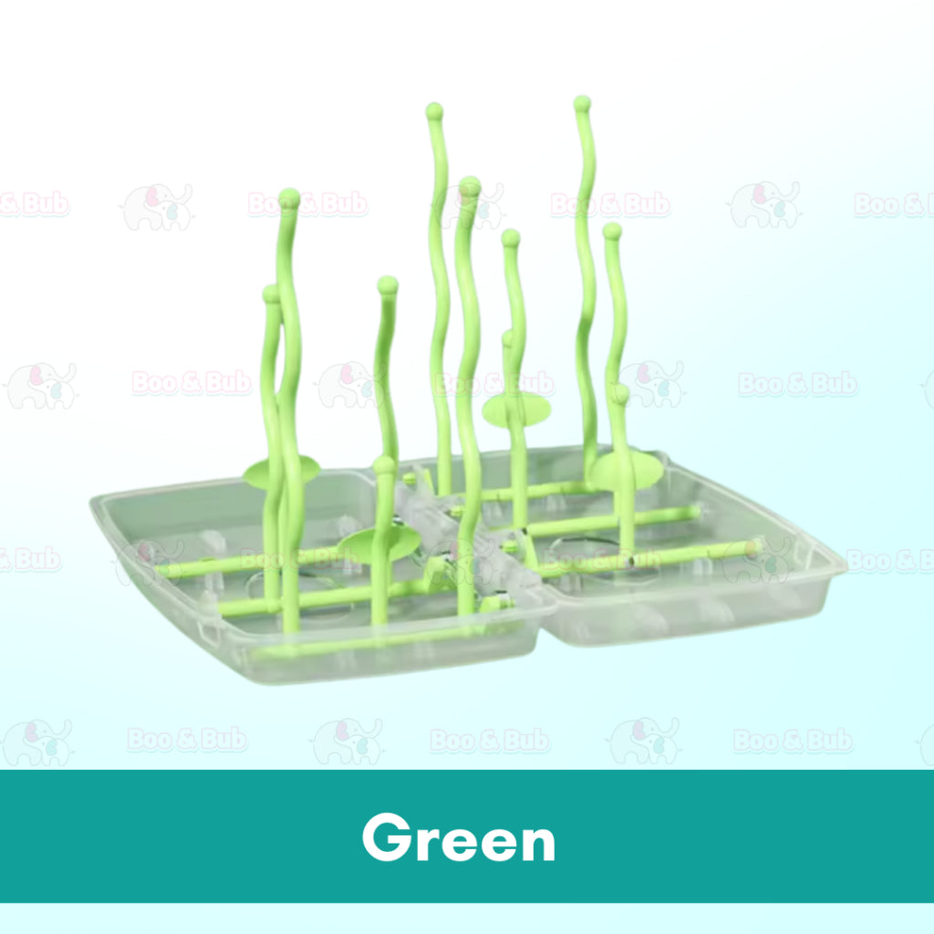 Boo&Bub Foldable Baby Bottle Drying Rack Bottle Stand Pacifier Feeding Bottle Storage Rak Botol Susu Bayi - Boo & Bub