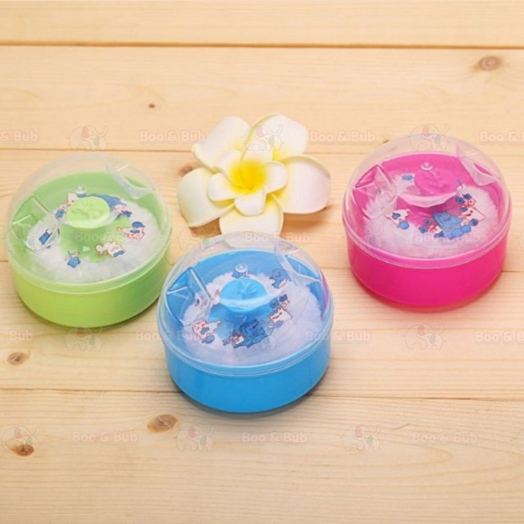 Boo&bub Portable Baby Powder Puff Sponge Container Case Box Baby Powder Case Talcum Powder Puff Bekas Bedak Bayi ε©΄εΏη½θΊ«η²η - Boo & Bub