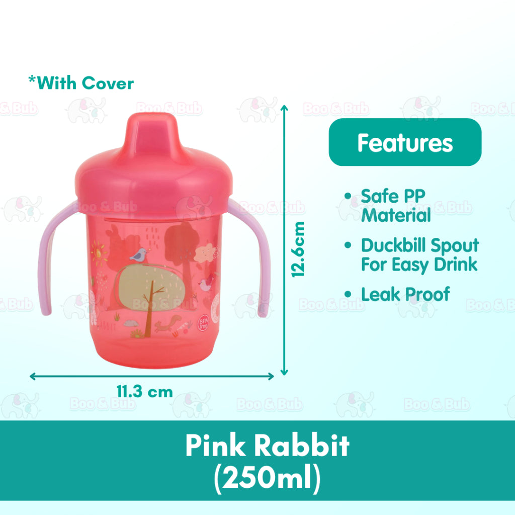 Boo & Bub Baby Sippy Cup with Handle Leakproof BPA Free Botol Latihan Minum 宝宝学饮杯 Toddler Training Cup Botol Air - Boo & Bub