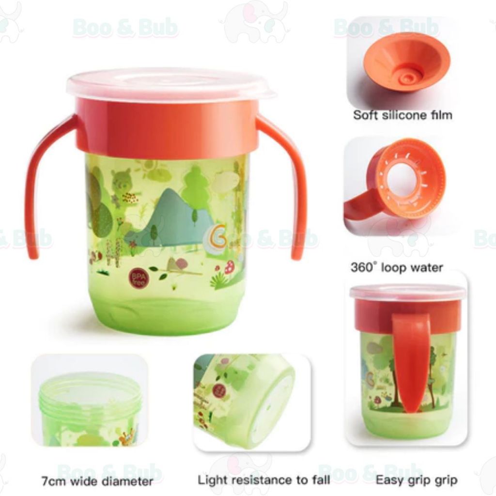 Boo&Bub 360Β° Magic Training Cup baby learning Drinking Cup Sippy Cup 250ml Leak Proof Training Sippy Cup - Boo & Bub