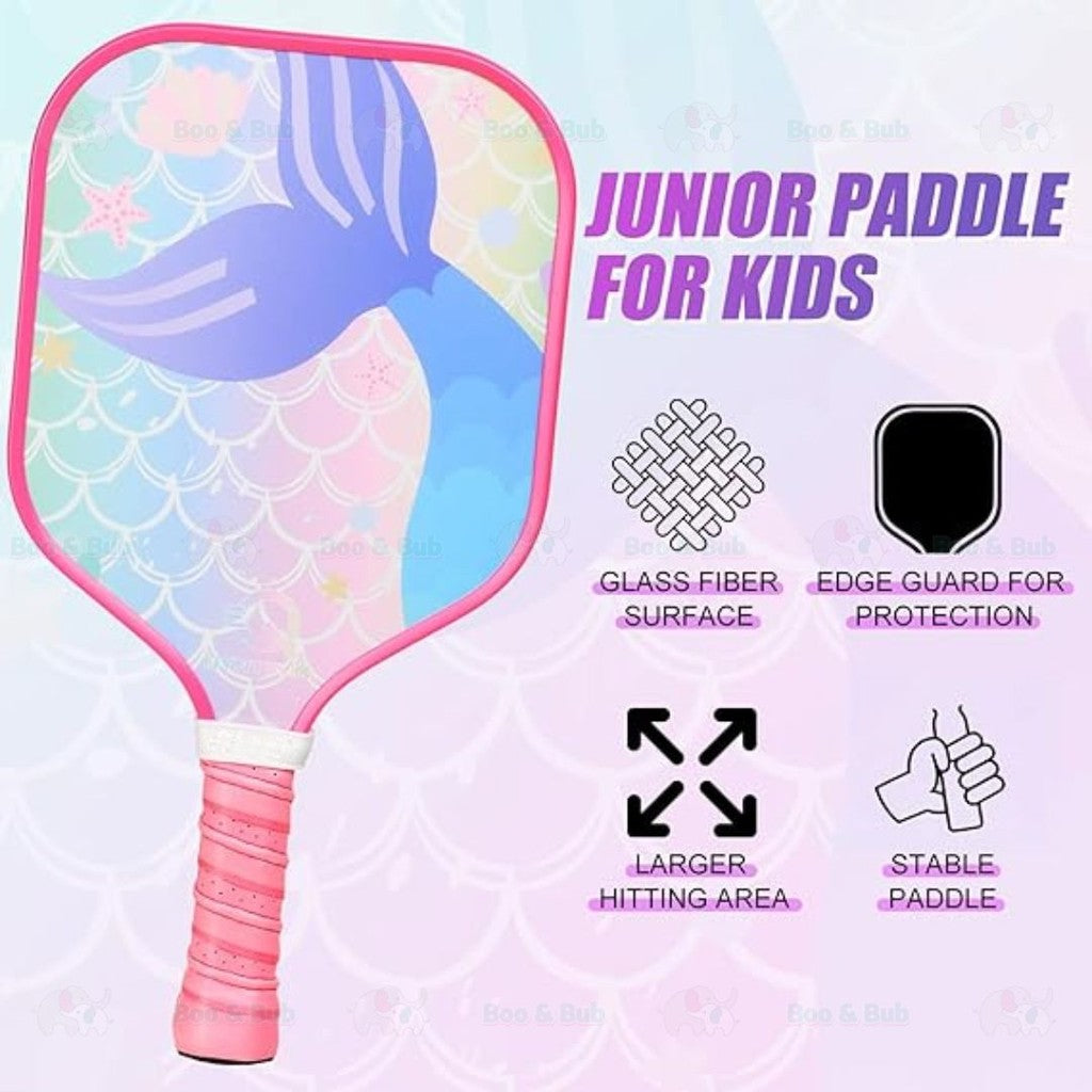 Boo & Bub Kids Pickleball Paddle Glass Fiber Racket for Kids Kid Beginners & Pros - Boo & Bub