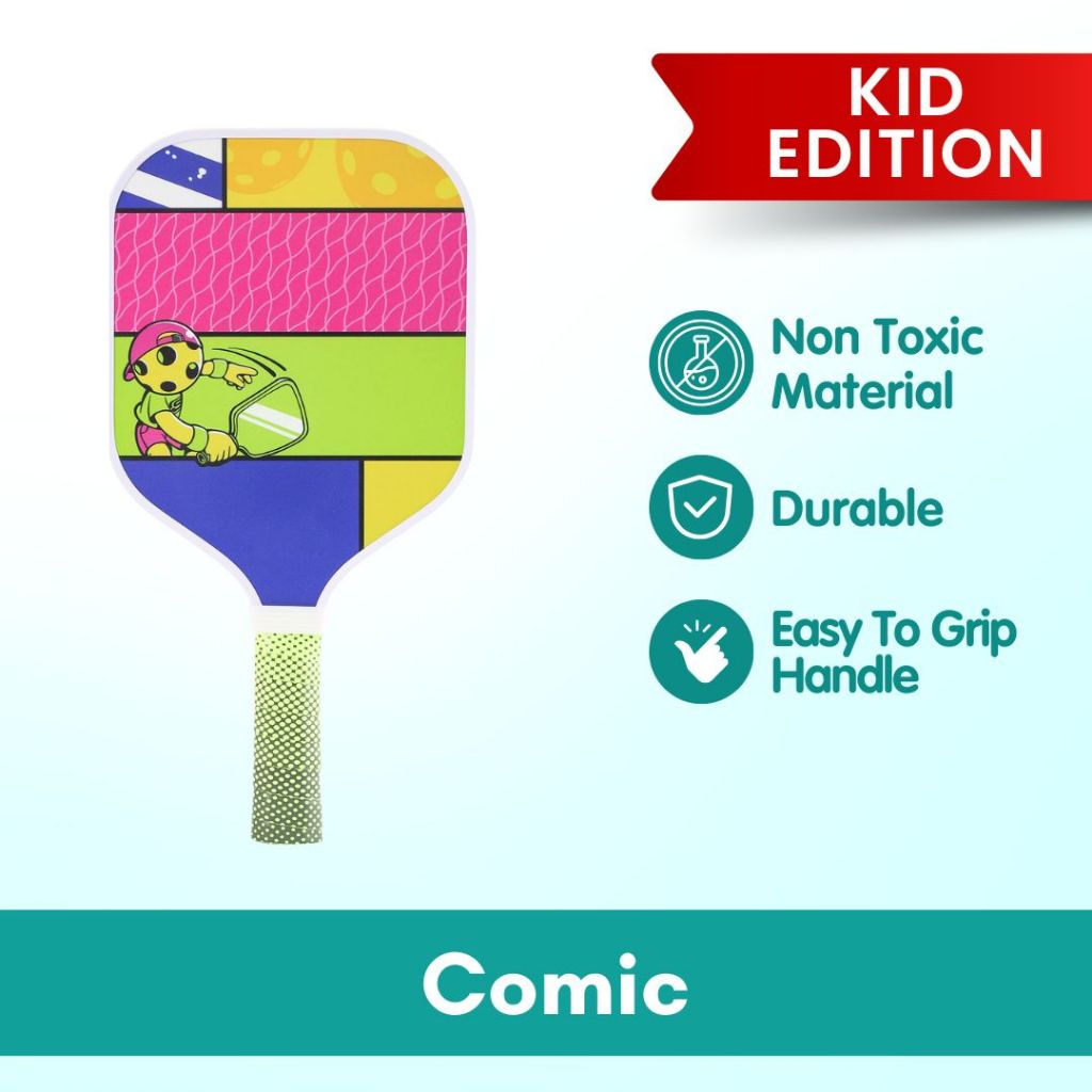 Boo & Bub Kids Pickleball Paddle Glass Fiber Racket for Kids Kid Beginners & Pros - Boo & Bub