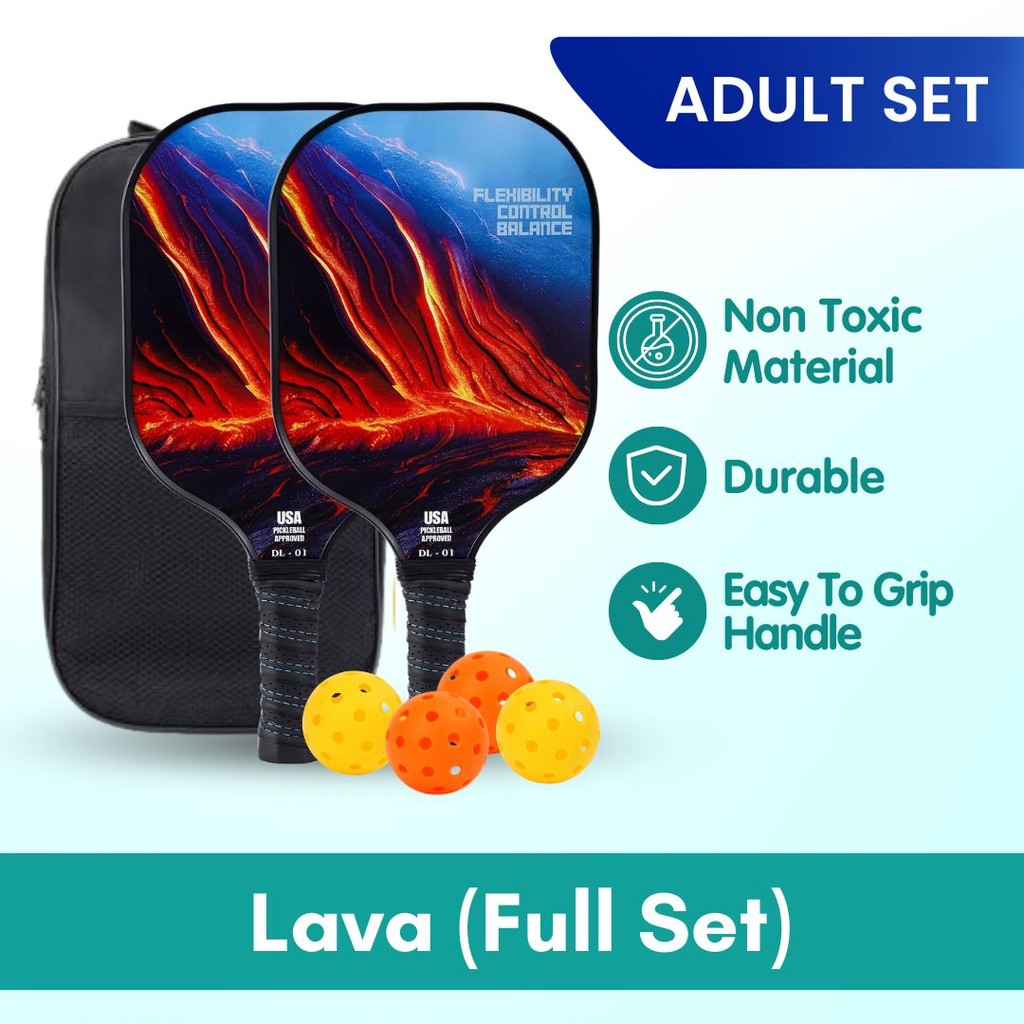 Boo & Bub Kids Pickleball Paddle Glass Fiber Racket for Kids Kid Beginners & Pros - Boo & Bub