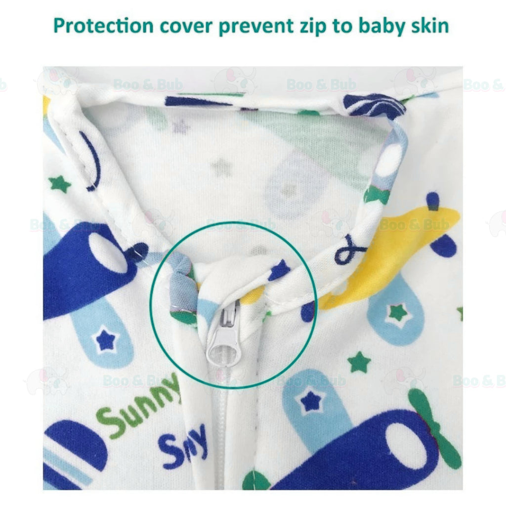 Boo&Bub Zip Swaddle Sleeping Bag Newborn Baby Wrap Cotton Bedung Bayi Bayi Baru Lahir | Bedung Zip Bayi | 婴儿睡袋 包被 拉链款 - Boo & Bub