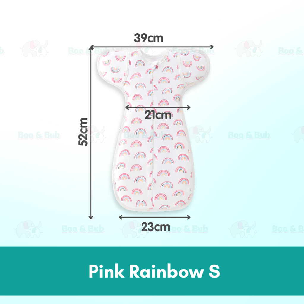 Boo&Bub Zip Swaddle Sleeping Bag Newborn Baby Wrap Cotton Bedung Bayi Bayi Baru Lahir | Bedung Zip Bayi | 婴儿睡袋 包被 拉链款 - Boo & Bub